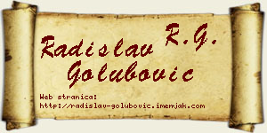 Radislav Golubović vizit kartica